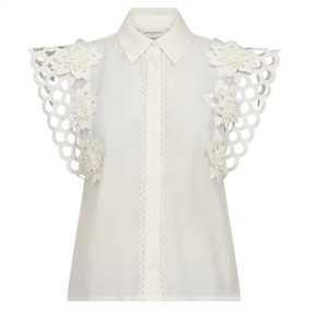 Copenhagen Muse CMMOLLY Blonde Bluse, Jet Stream 